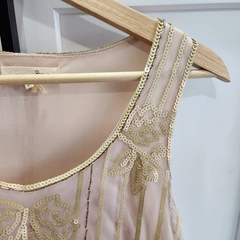 Anthropologie Ryu Maxi Sequin Boho Dress size Small - Picture 5 of 16
